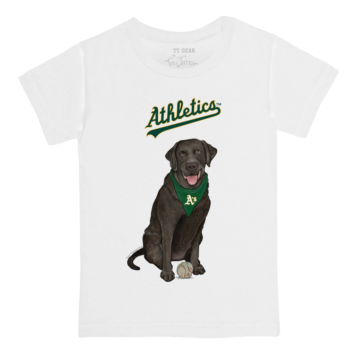 Oakland Athletics Black Labrador Retriever Tee Shirt