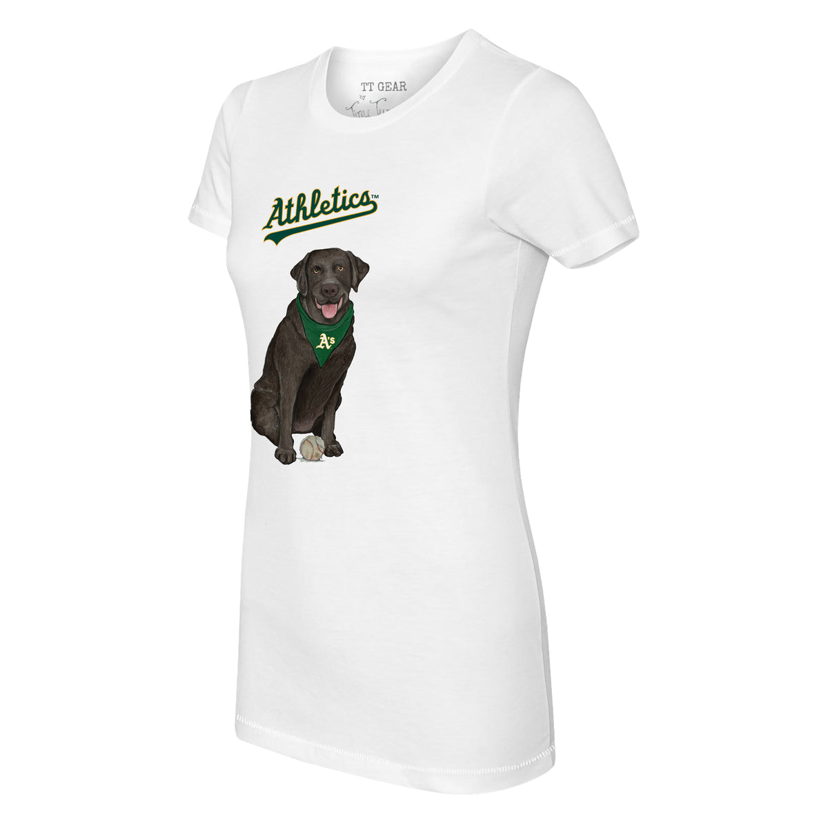 Oakland Athletics Black Labrador Retriever Tee Shirt
