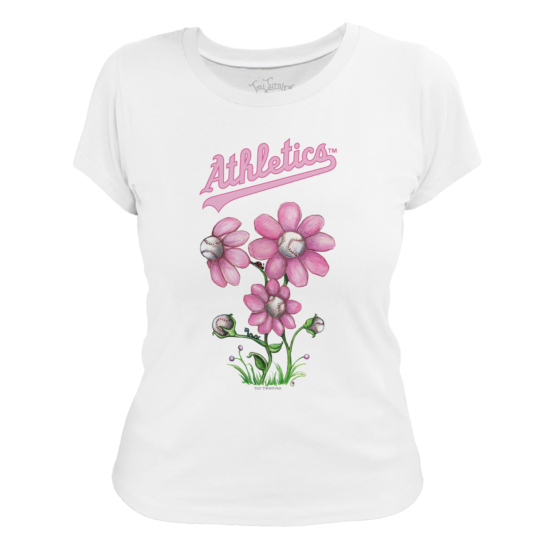 Oakland Athletics Blooming Baseballs Tee Shirt