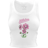 Oakland Athletics Blooming Baseballs Crop Tank - Tiny Turnip