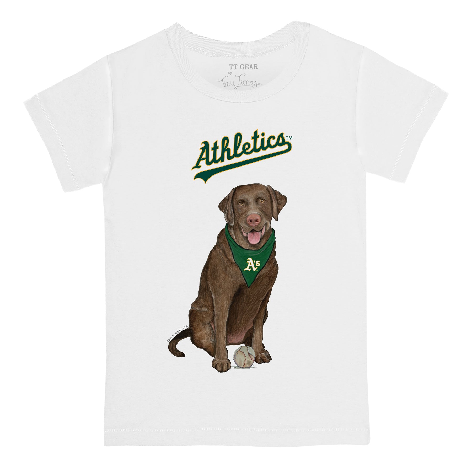 Oakland Athletics Chocolate Labrador Retriever Tee Shirt