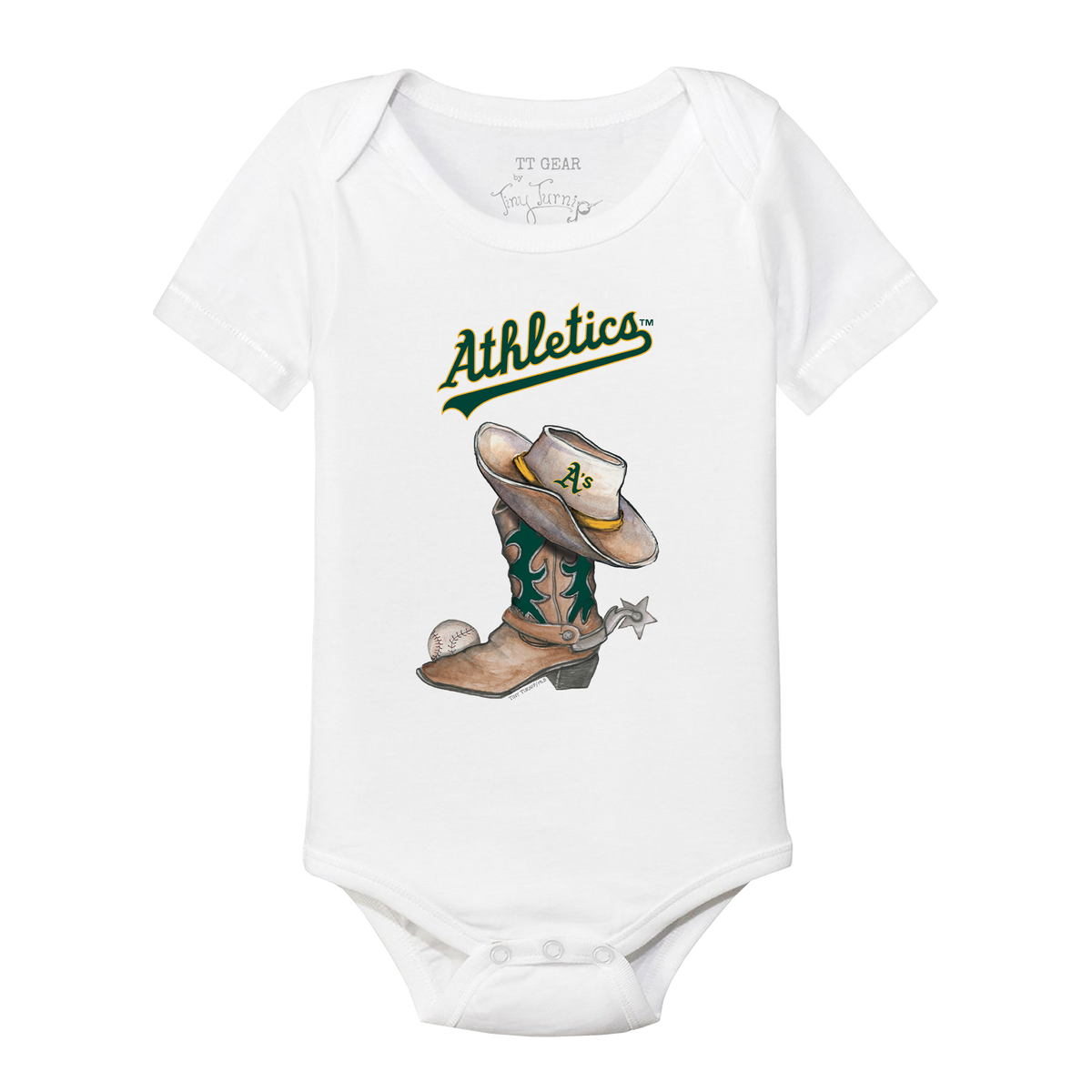 Oakland Athletics Cowboy Boot Short Sleeve Snapper