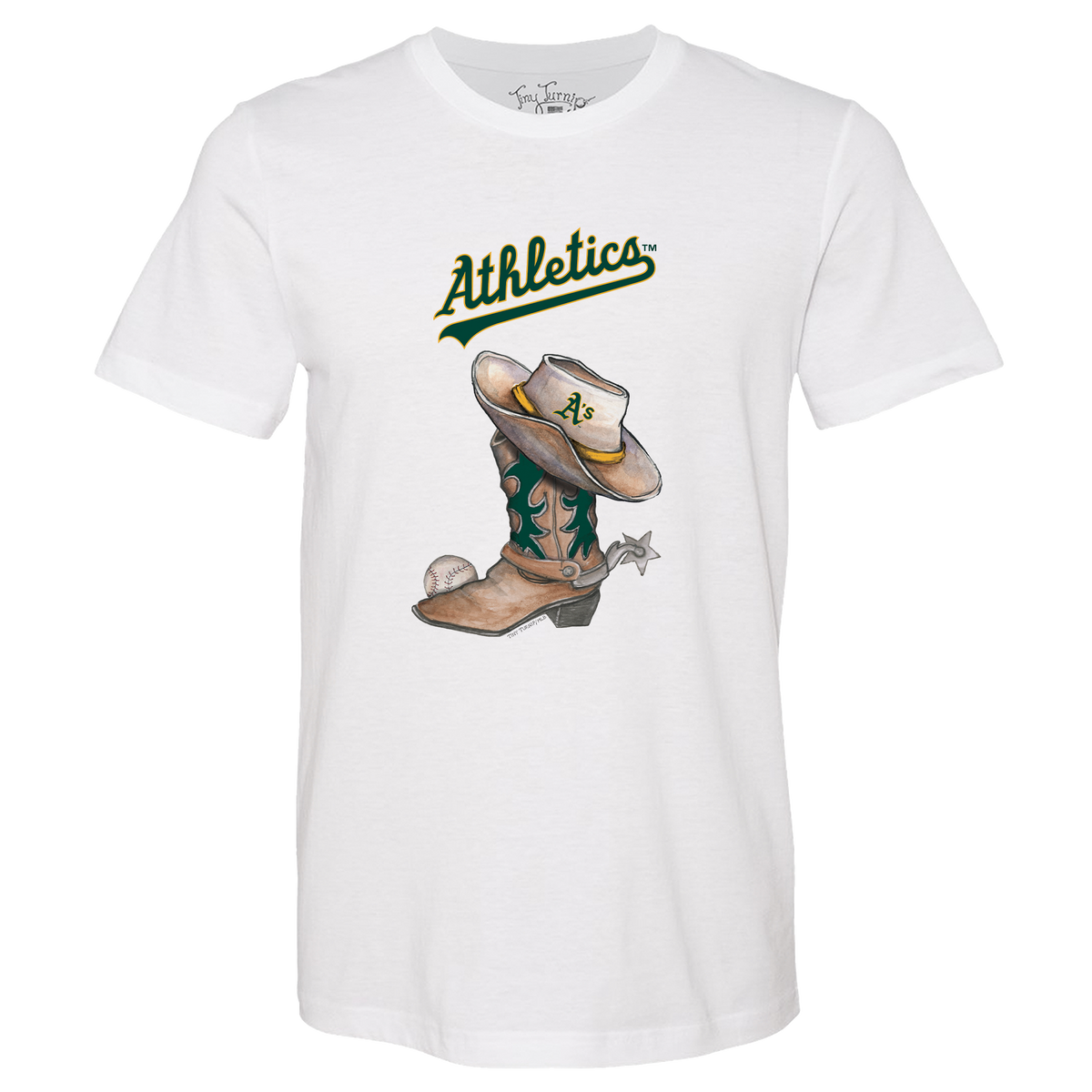 Oakland Athletics Cowboy Boot Tee Shirt