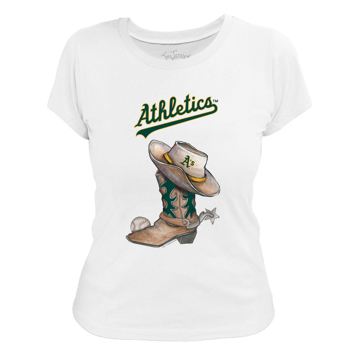 Oakland Athletics Cowboy Boot Women's Tee Shirt