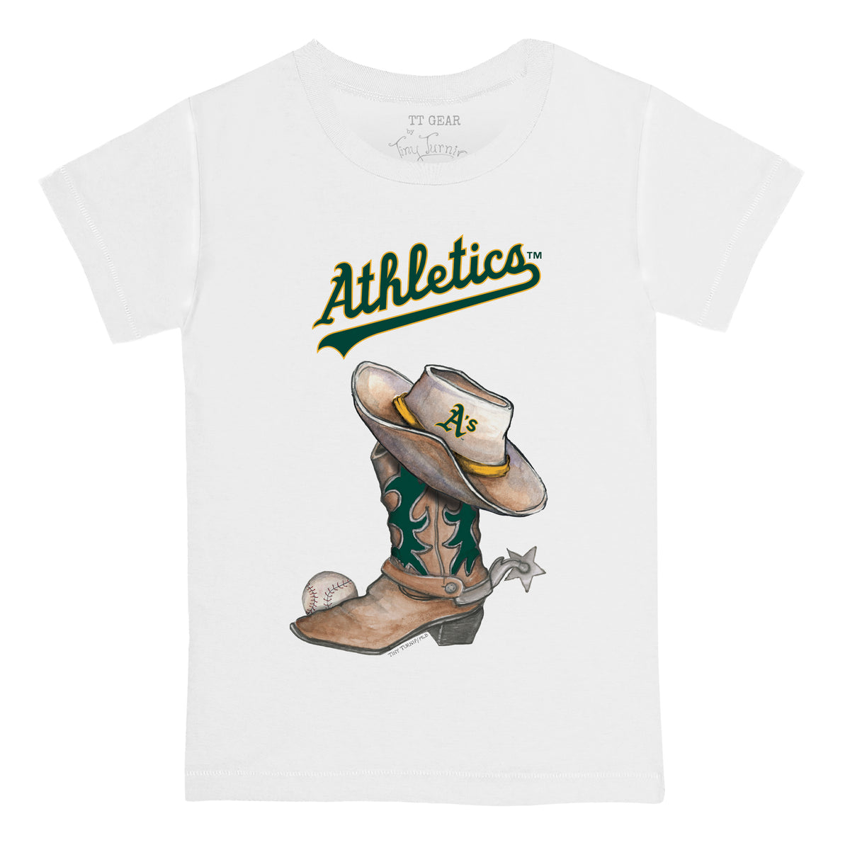 Oakland Athletics Cowboy Boot Kid's Tee Shirt