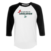 Oakland Athletics Hot Girls 3/4 Black Sleeve Raglan