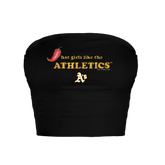 Oakland Athletics Hot Girls Crop Tube Top