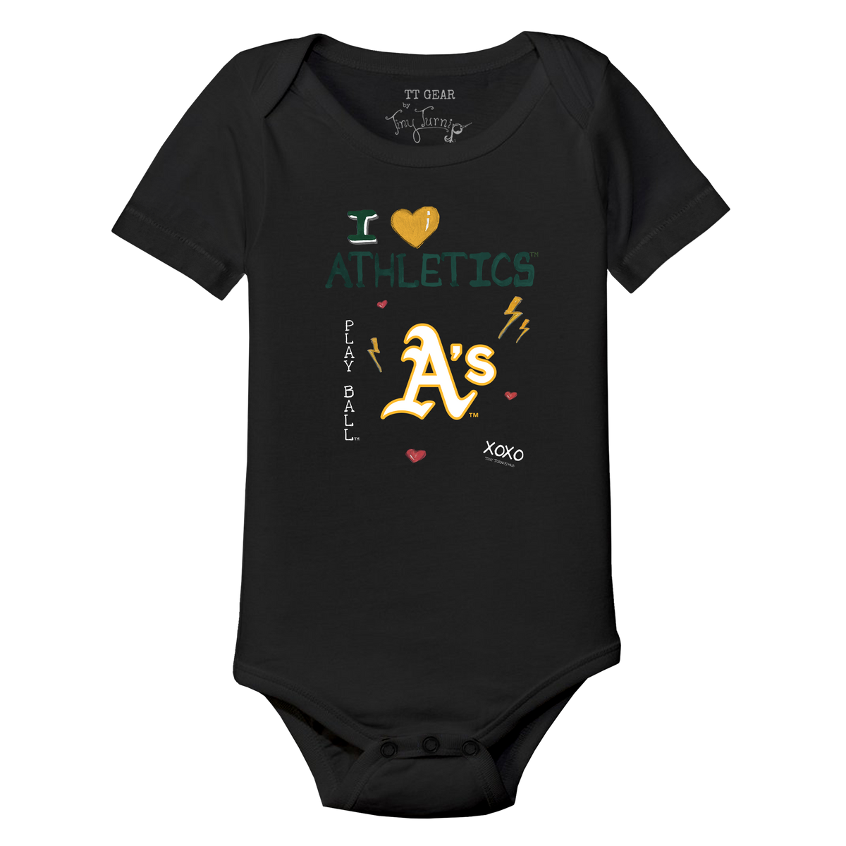 I Heart Athletics Short Sleeve Snapper - Tiny Turnip