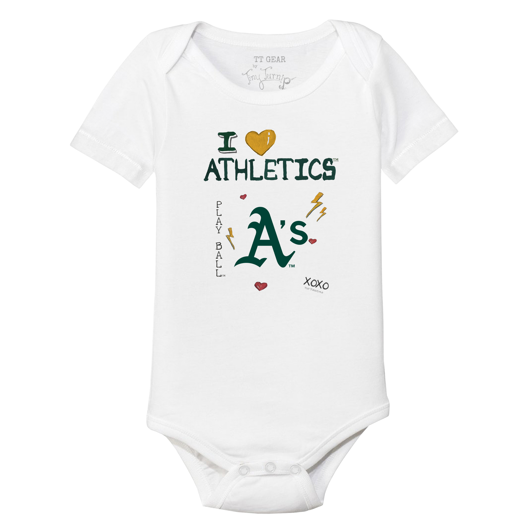 I Heart Athletics Short Sleeve Snapper - Tiny Turnip