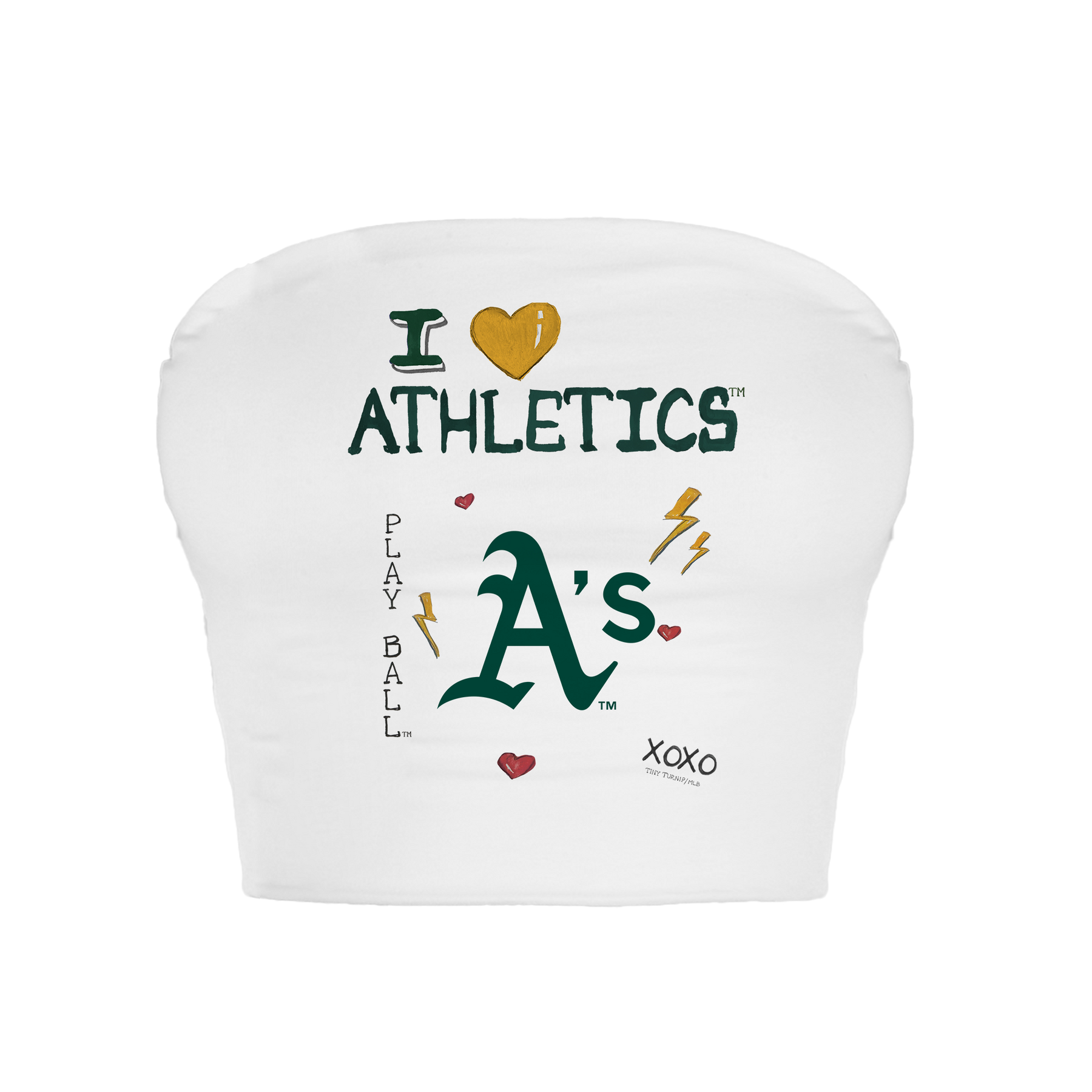 Oakland Athletics I Heart Athletics Crop Tube Top