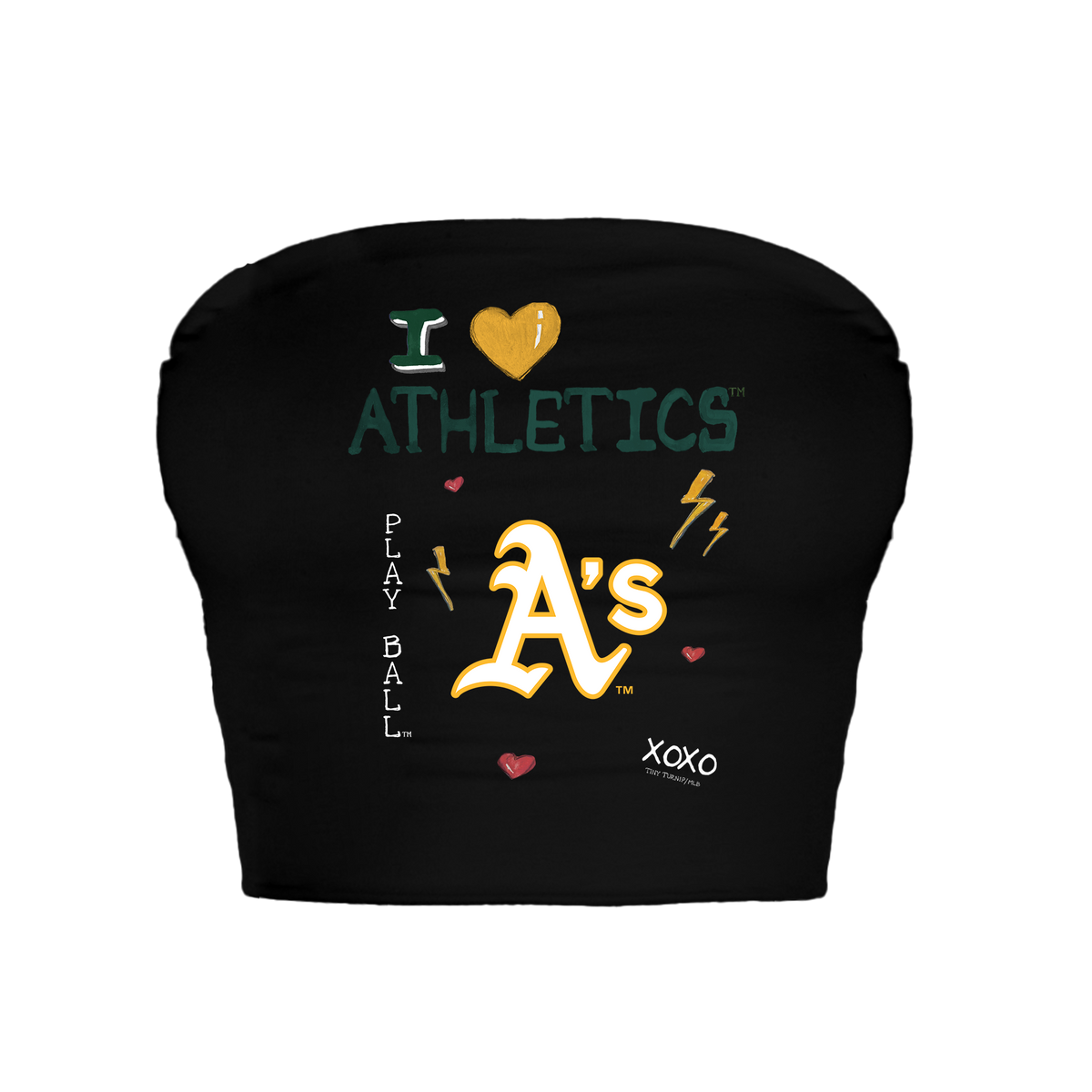 Oakland Athletics I Heart Athletics Crop Tube Top
