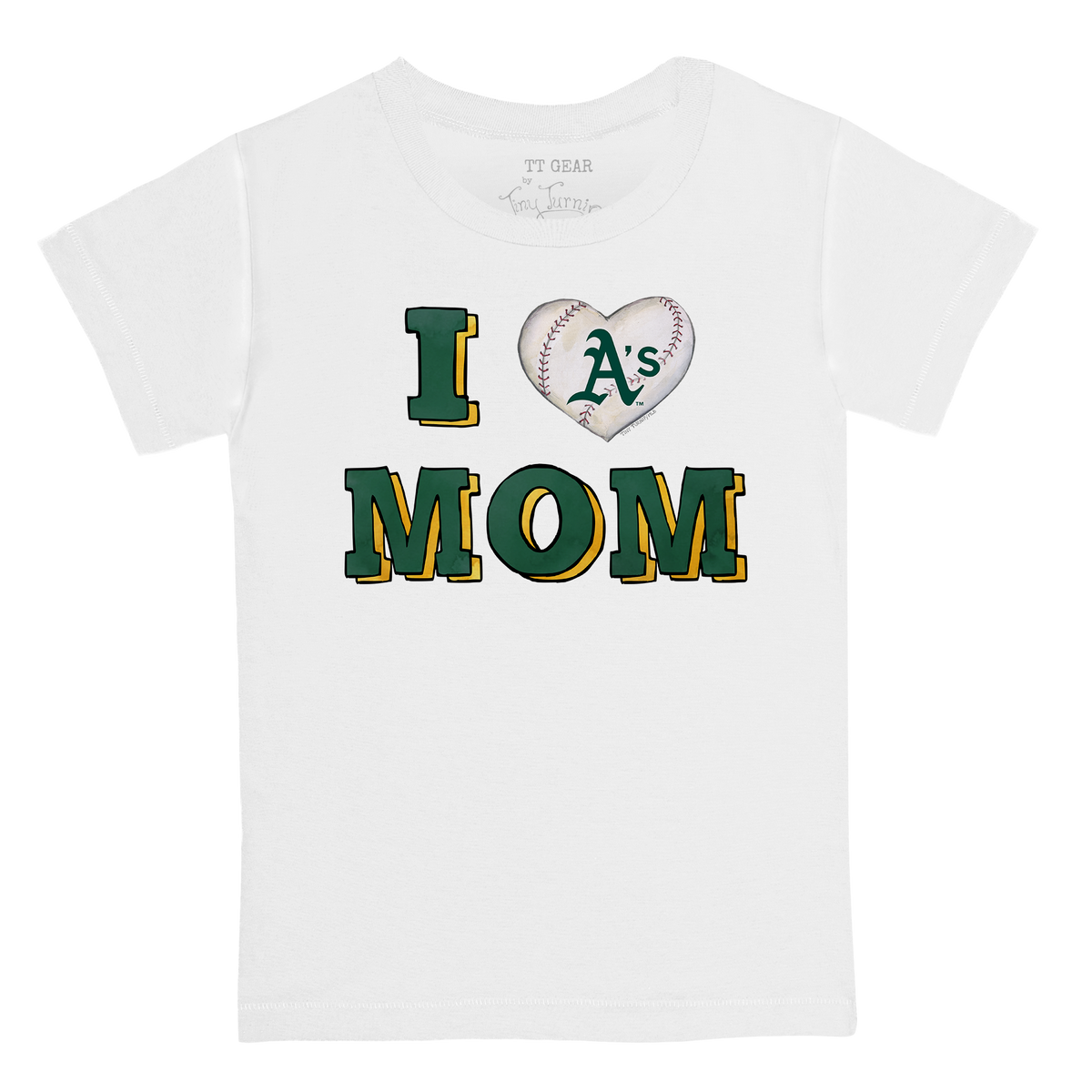 Oakland Athletics I Love Mom Tee Shirt