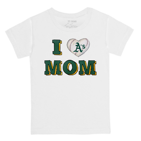 Oakland Athletics I Love Mom Tee Shirt