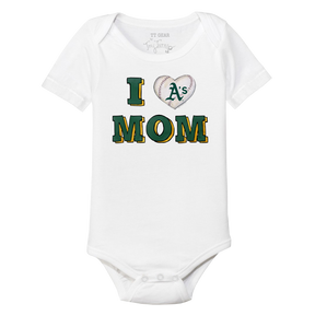 Oakland Athletics I Love Mom Short Sleeve Snapper