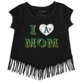 Oakland Athletics I Love Mom Fringe Tee