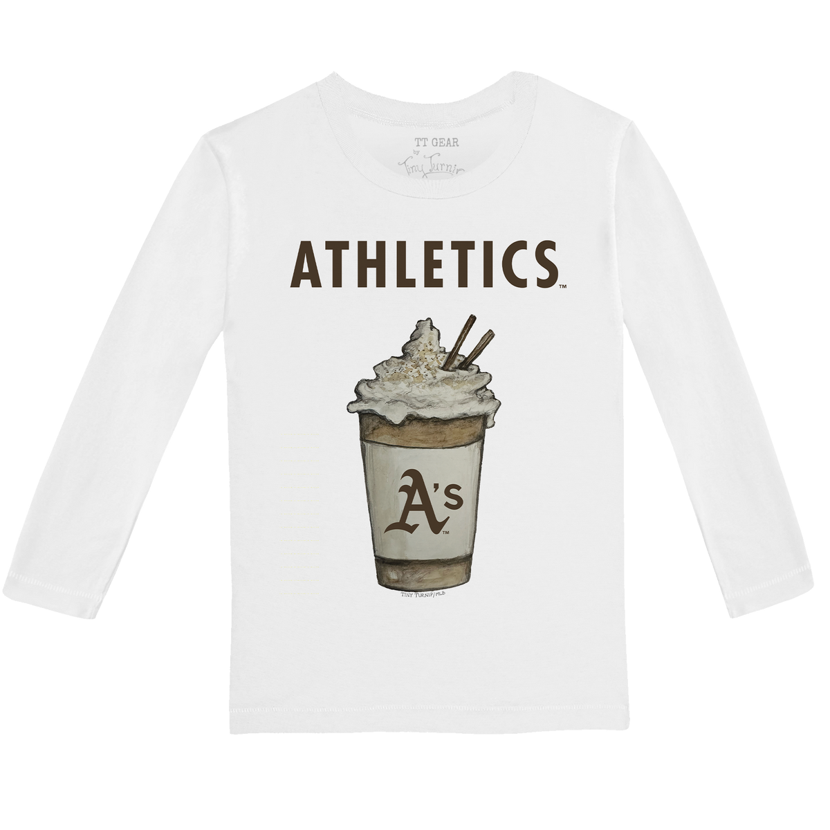 Oakland Athletics Latte Long-Sleeve Tee Shirt