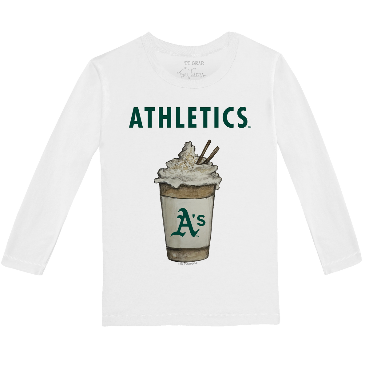 Oakland Athletics Latte Long-Sleeve Tee Shirt