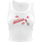 Oakland Athletics Lipstick Crop Tank - Tiny Turnip