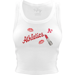 Oakland Athletics Lipstick Crop Tank - Tiny Turnip