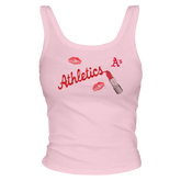 Oakland Athletics Lipstick OG Ribbed Tank - Tiny Turnip