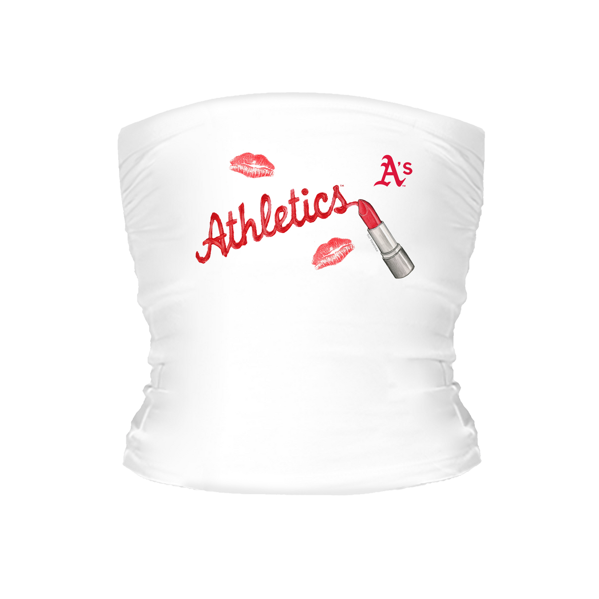 Oakland Athletics Lipstick Tube Top - Tiny Turnip