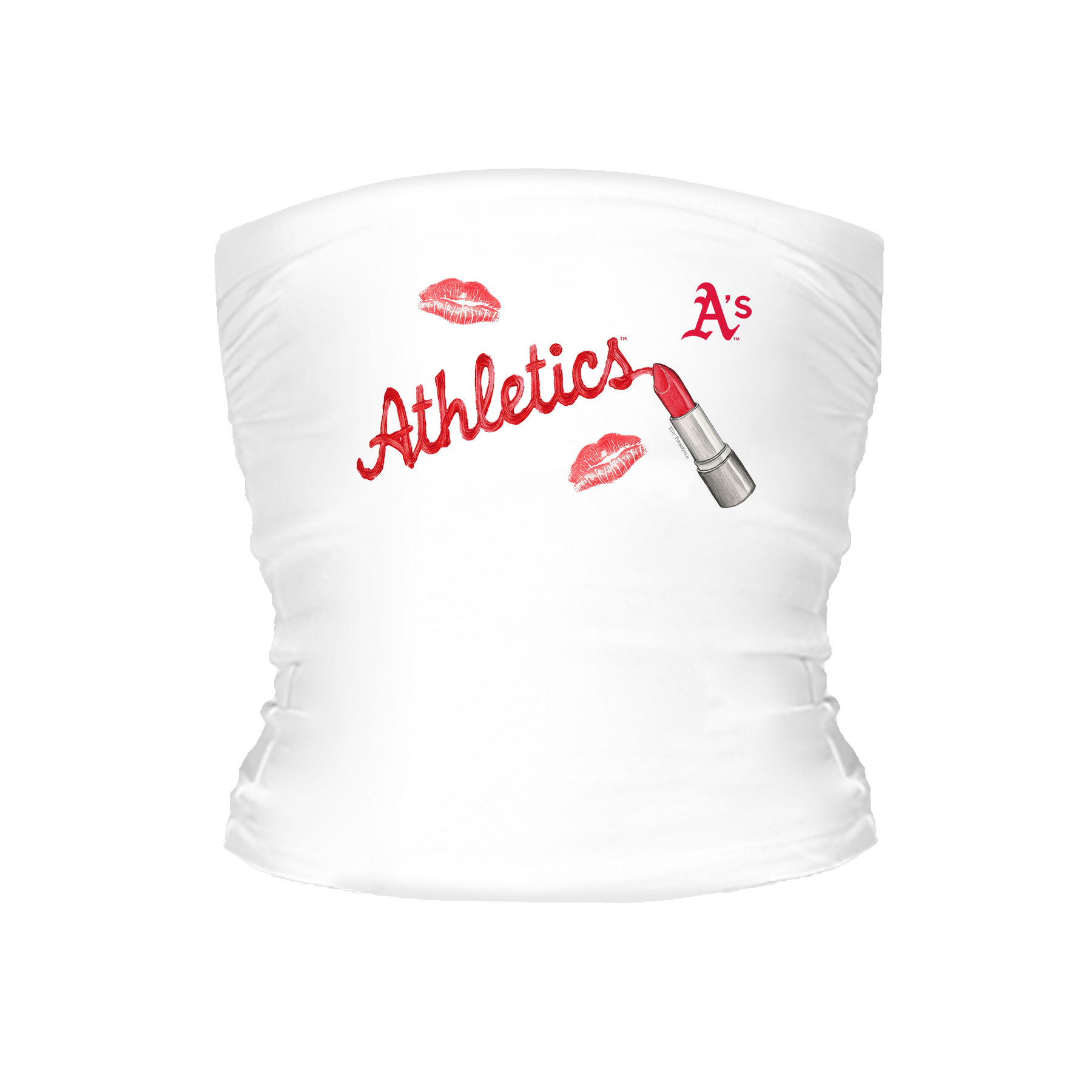 Oakland Athletics Lipstick Tube Top - Tiny Turnip