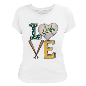 Oakland Athletics Baseball LOVE Tee Shirt