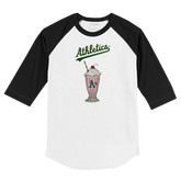 Oakland Athletics Milkshake 3/4 Black Sleeve Raglan