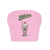 Oakland Athletics Milkshake Crop Tube Top