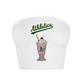 Oakland Athletics Milkshake Crop Tube Top