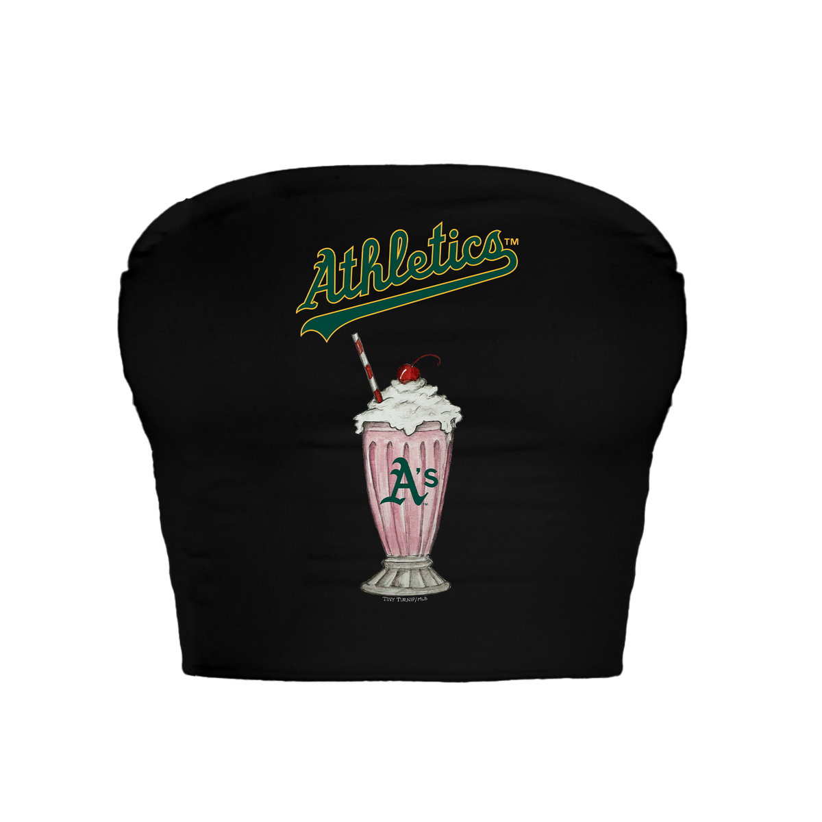 Oakland Athletics Milkshake Crop Tube Top