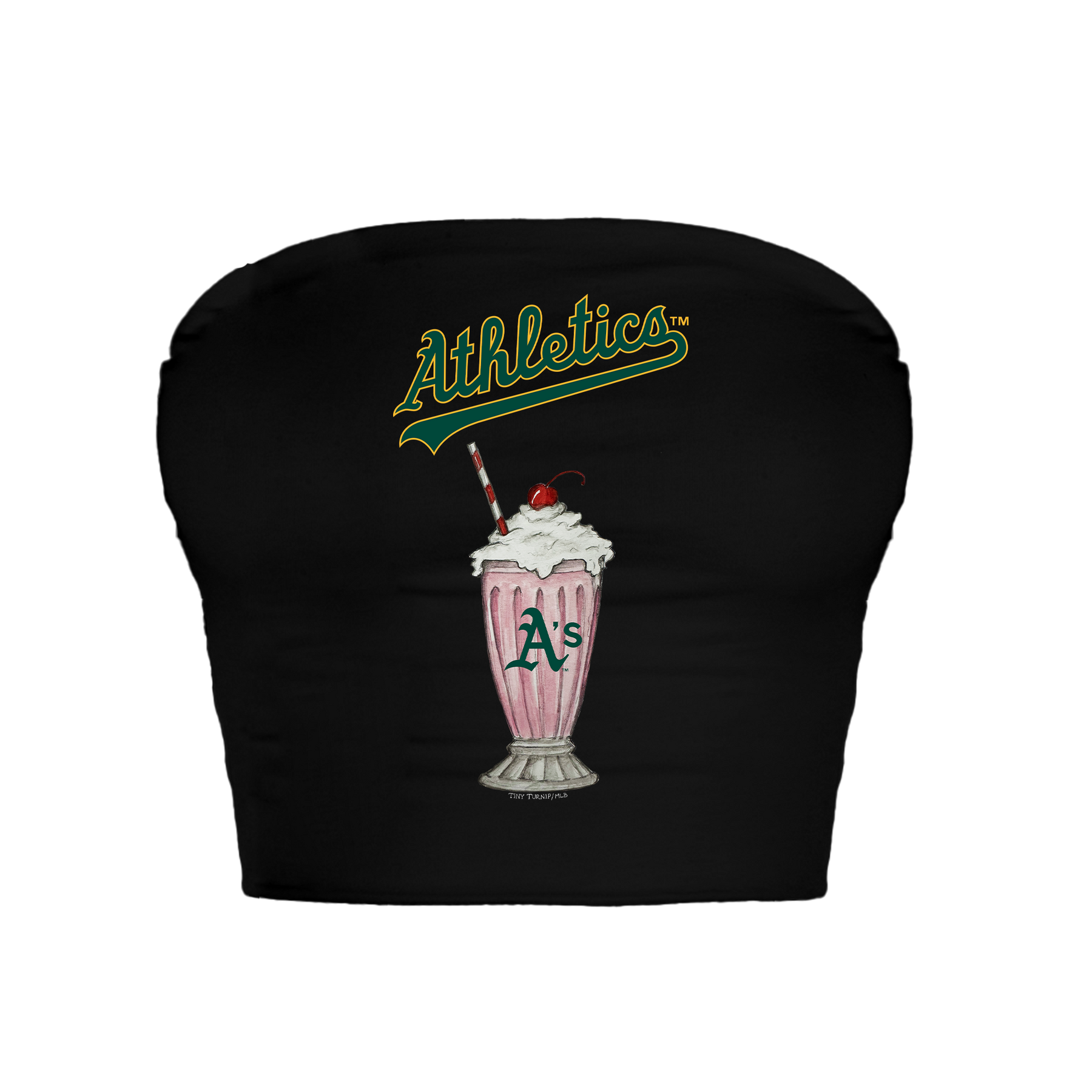 Oakland Athletics Milkshake Crop Tube Top