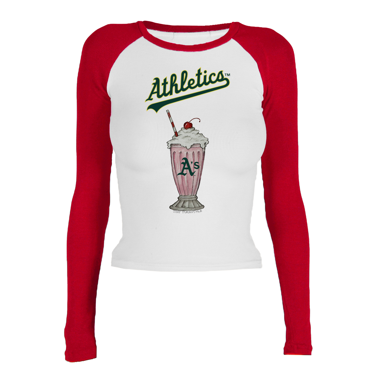 Oakland Athletics Milkshake Roxy Raglan Long Sleeve