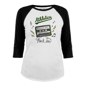 Oakland Athletics Mixtape 3/4 Black Sleeve Raglan