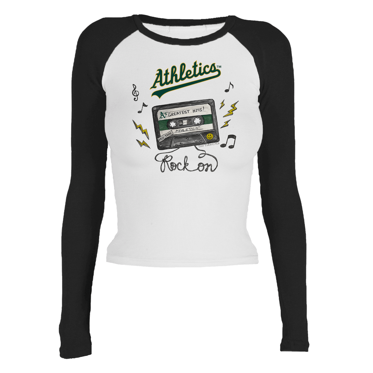 Oakland Athletics Mixtape Roxy Raglan Long Sleeve
