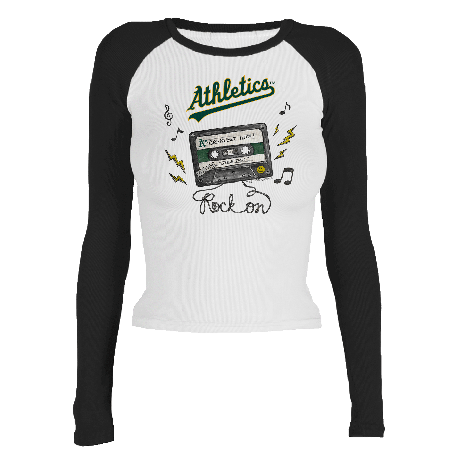 Oakland Athletics Mixtape Roxy Raglan Long Sleeve
