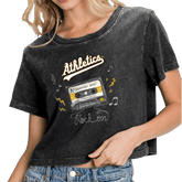 Oakland Athletics Mixtape Vintage Crop Tee - Tiny Turnip