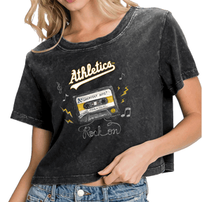 Oakland Athletics Mixtape Vintage Crop Tee - Tiny Turnip