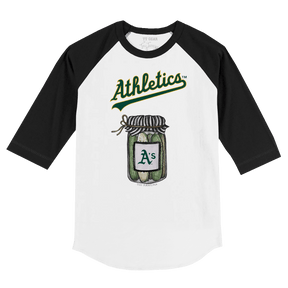 Oakland Athletics Pickle Jar 3/4 Black Sleeve Raglan