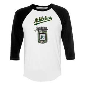Oakland Athletics Pickle Jar 3/4 Black Sleeve Raglan