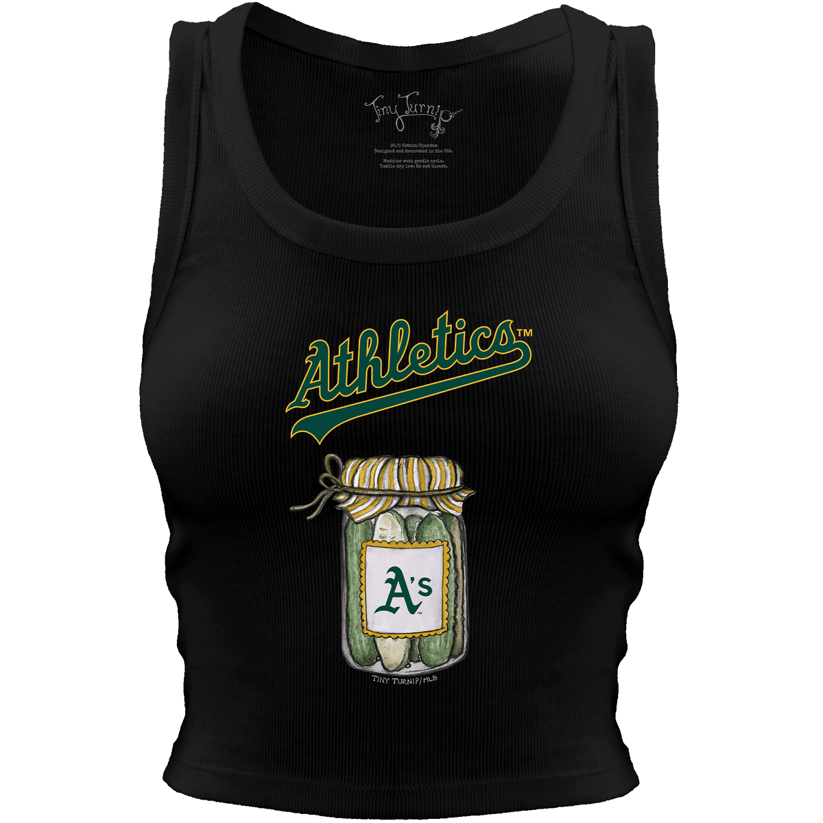 Oakland Athletics Pickle Jar Crop Tank