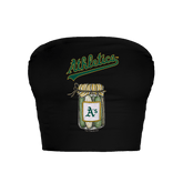 Oakland Athletics Pickle Jar Crop Tube Top