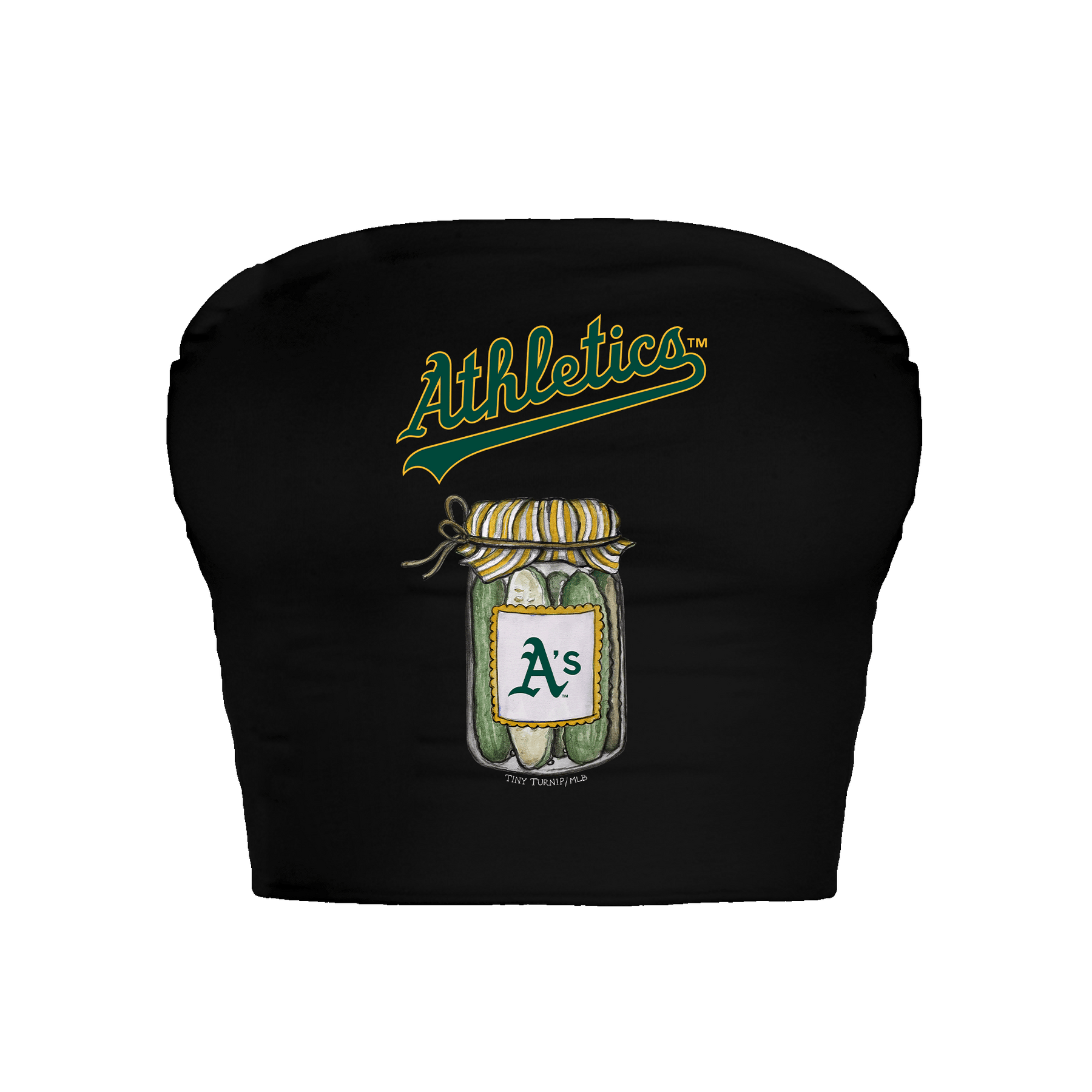 Oakland Athletics Pickle Jar Crop Tube Top