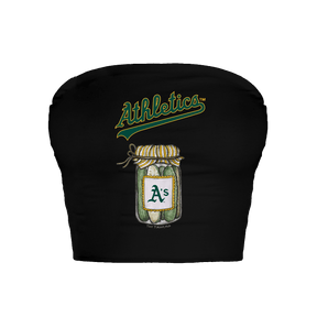 Oakland Athletics Pickle Jar Crop Tube Top