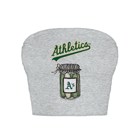Oakland Athletics Pickle Jar Crop Tube Top