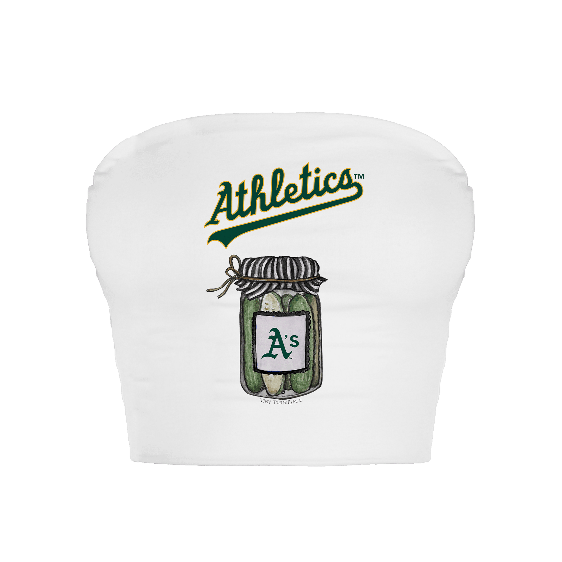 Oakland Athletics Pickle Jar Crop Tube Top