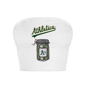 Oakland Athletics Pickle Jar Crop Tube Top