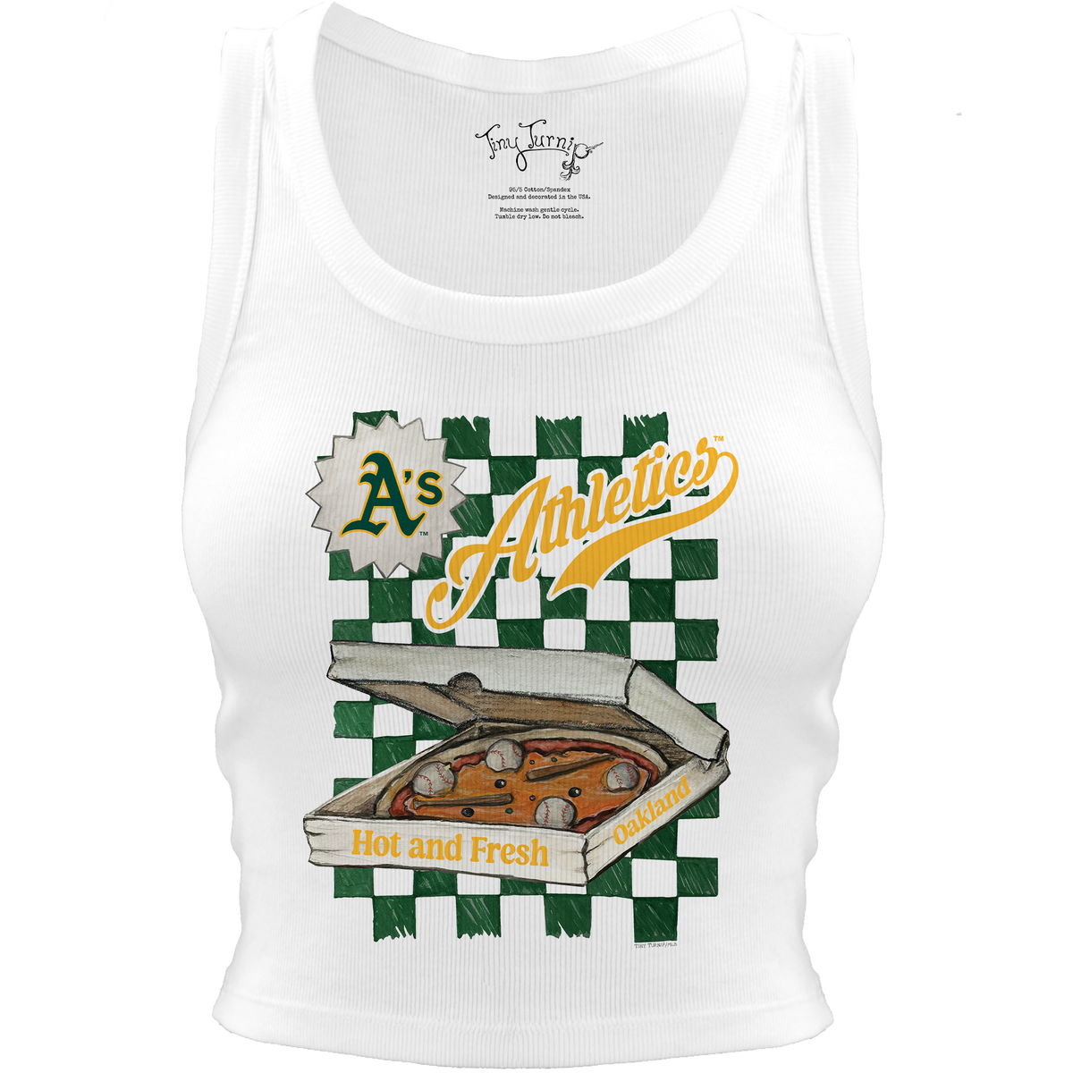 Oakland Athletics Pizza Crop Tank