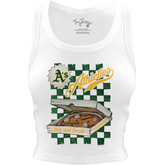 Oakland Athletics Pizza Crop Tank