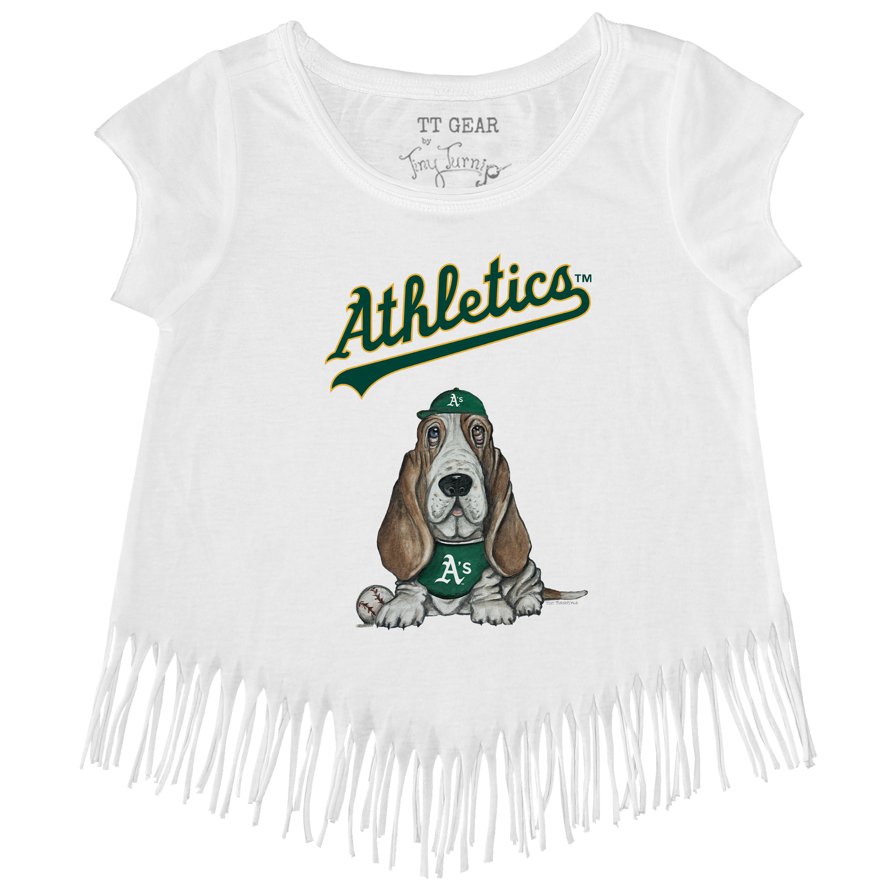 Oakland Athletics Puddy Fringe Tee - Tiny Turnip